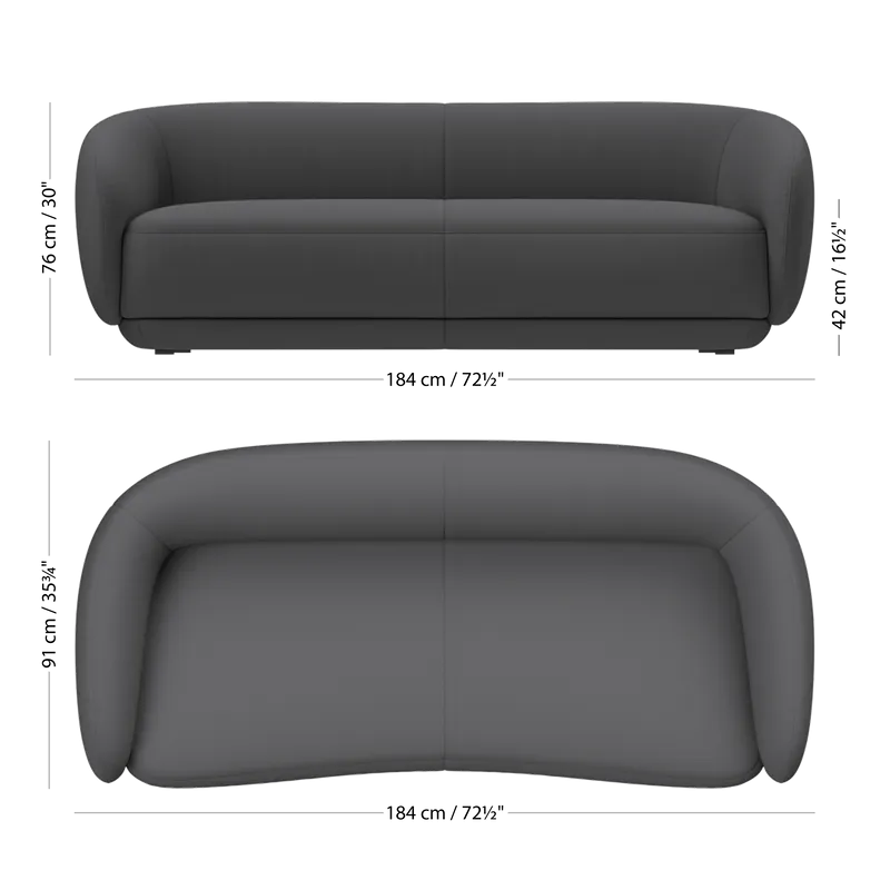 2,5-местный диван Bolzano - Tuscany синего цвета 3206 -  Под заказ