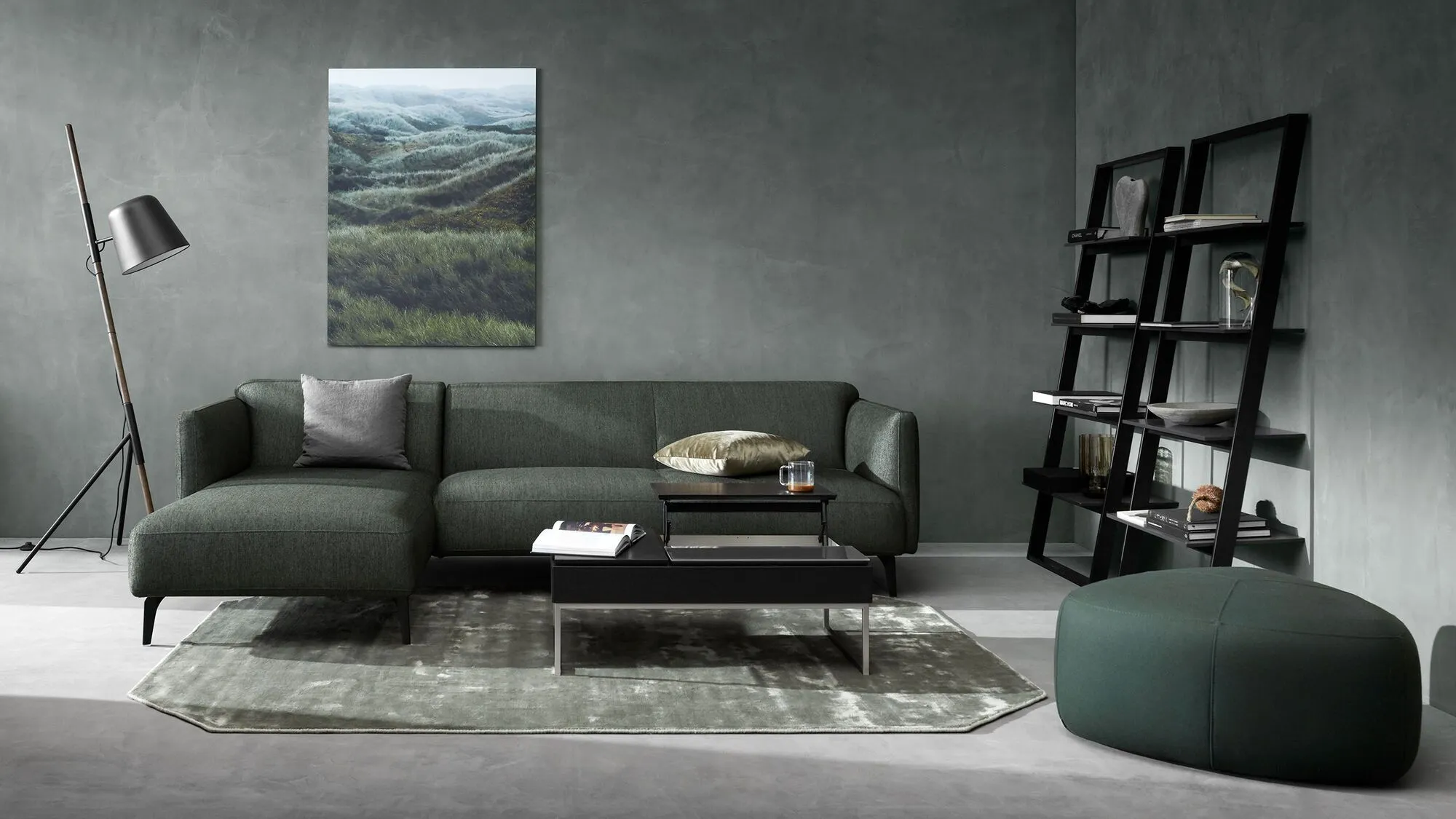 2-х местный диван Modena - Frisco 2056 Голубая ткань с функцией акваклин  -  Под заказ в интерьере