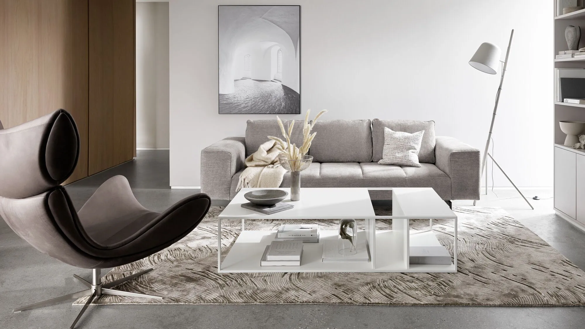 Диван Amsterdam - Skagen 3163 Темно-синяя ткань  -  Под заказ в интерьере