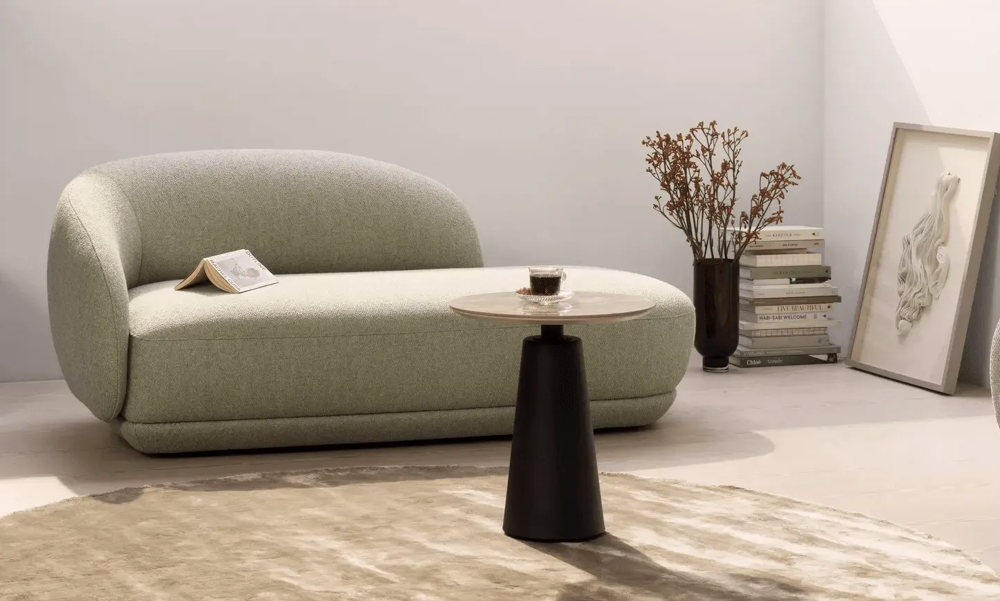 Диван с козеткой Bolzano - Tuscany зеленого цвета 3204 -  Под заказ в интерьере