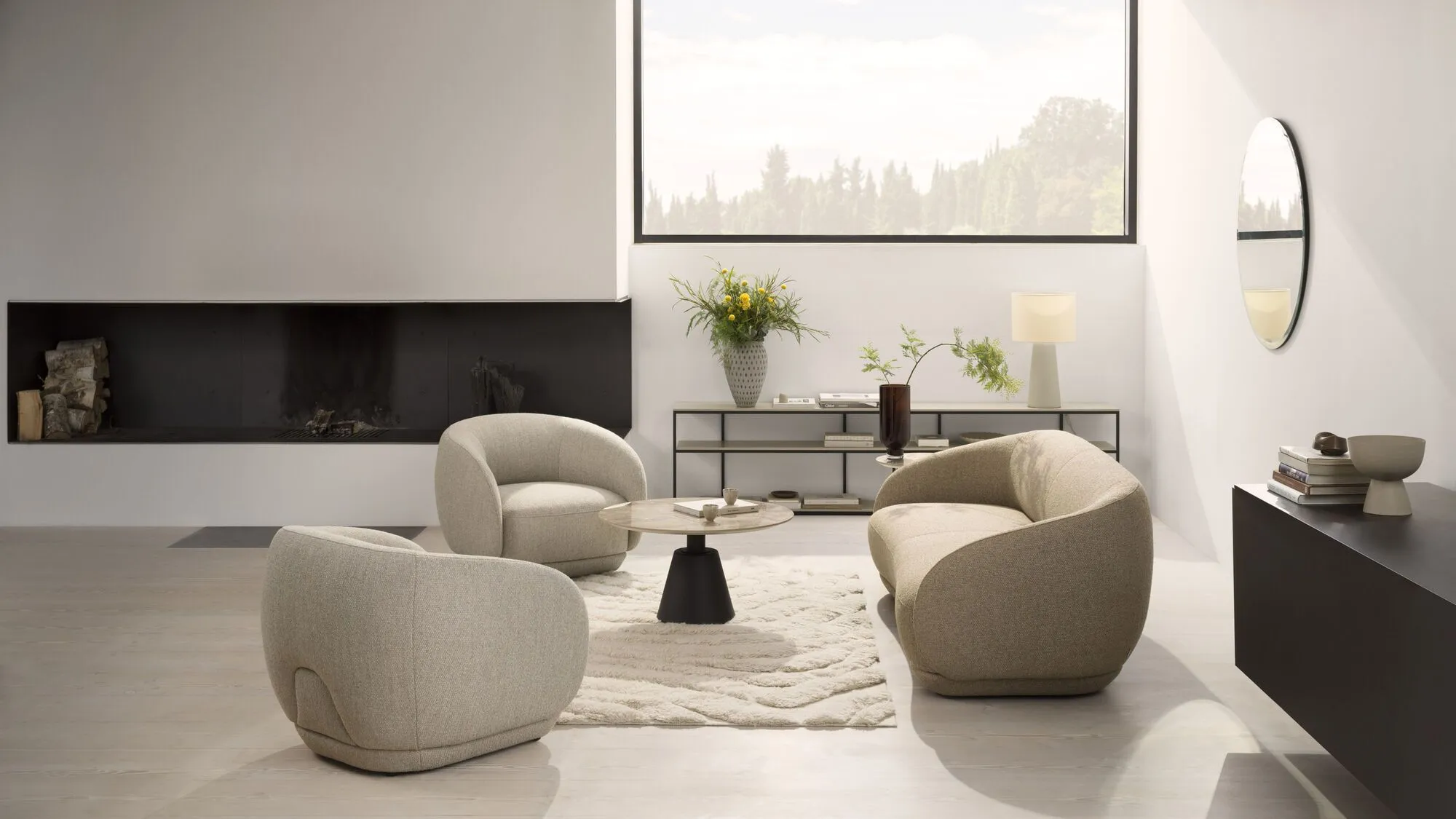 2,5-местный диван Bolzano - Tuscany синего цвета 3206 -  Под заказ в интерьере