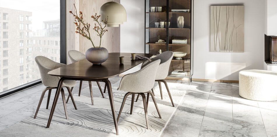 Обеденный стул Hauge - Nani 2110 Ткань песочного цвета  -  Под заказ в интерьере