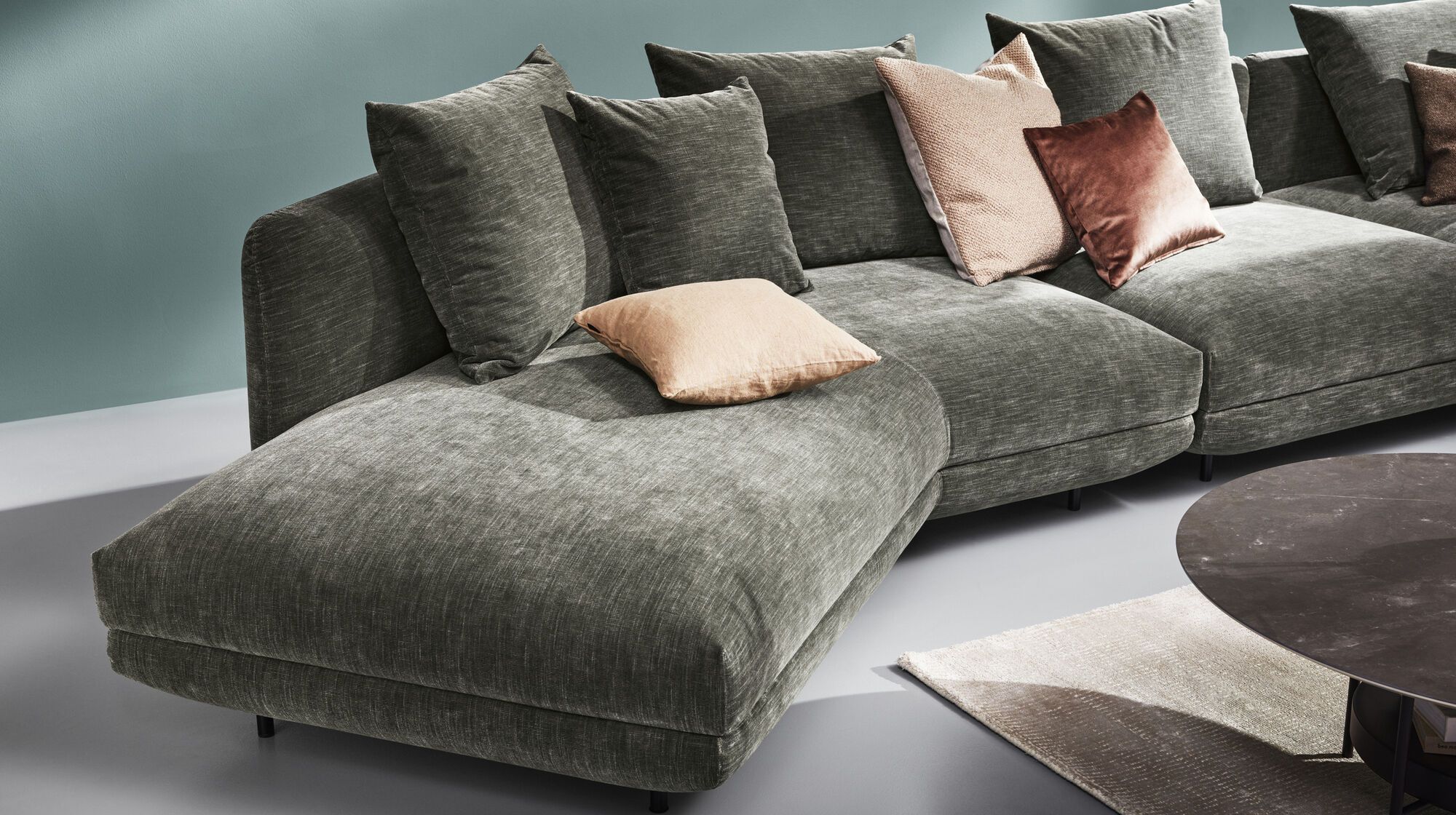 Подушка Salamanca - Bresso 3153 Зеленый ткань -  Под заказ в интерьере