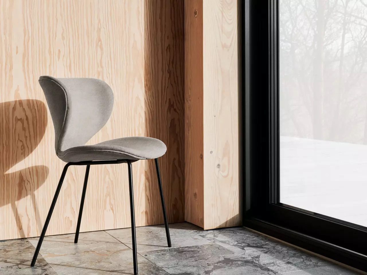 Cтул Hamilton без поворотной функции - Skagen 3163 Темно-синяя ткань  -  Под заказ в интерьере