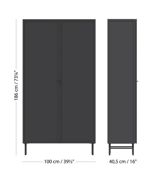 Стеклянный шкаф Lund -  Под заказ