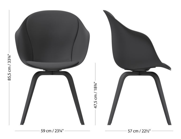 Обеденный стул Hauge - Napoli 2251 Ткань серо-коричневого цвета  -  Под заказ