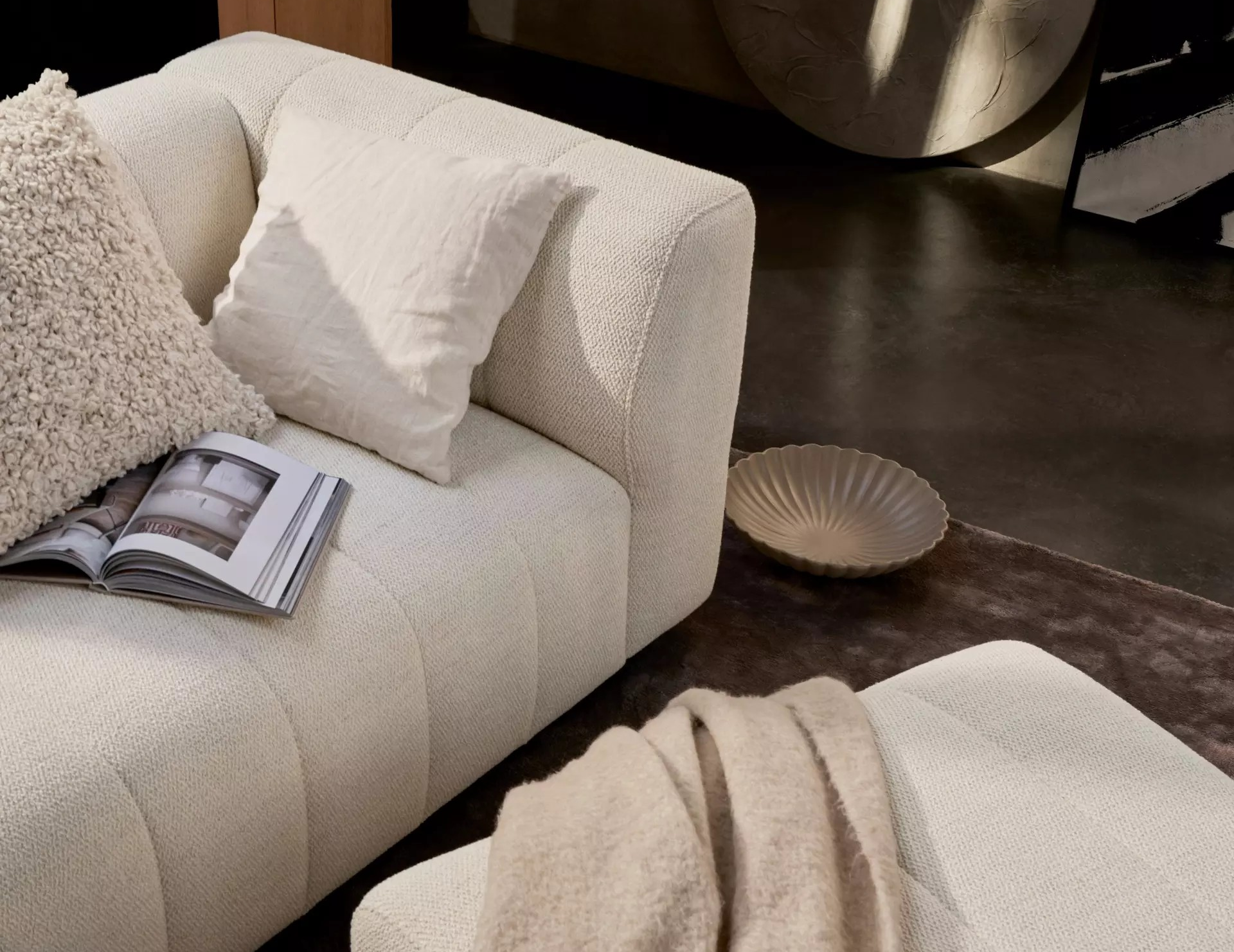 2,5-х местный  диван Bellagio - Skagen 3163 Темно-синяя ткань  -  Под заказ в интерьере