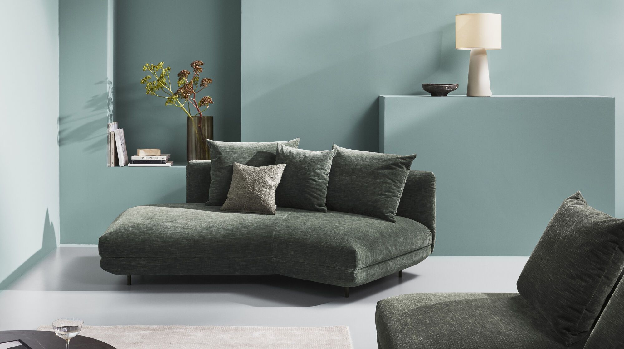 Подушка Salamanca - Bresso 3153 Зеленый ткань -  Под заказ в интерьере