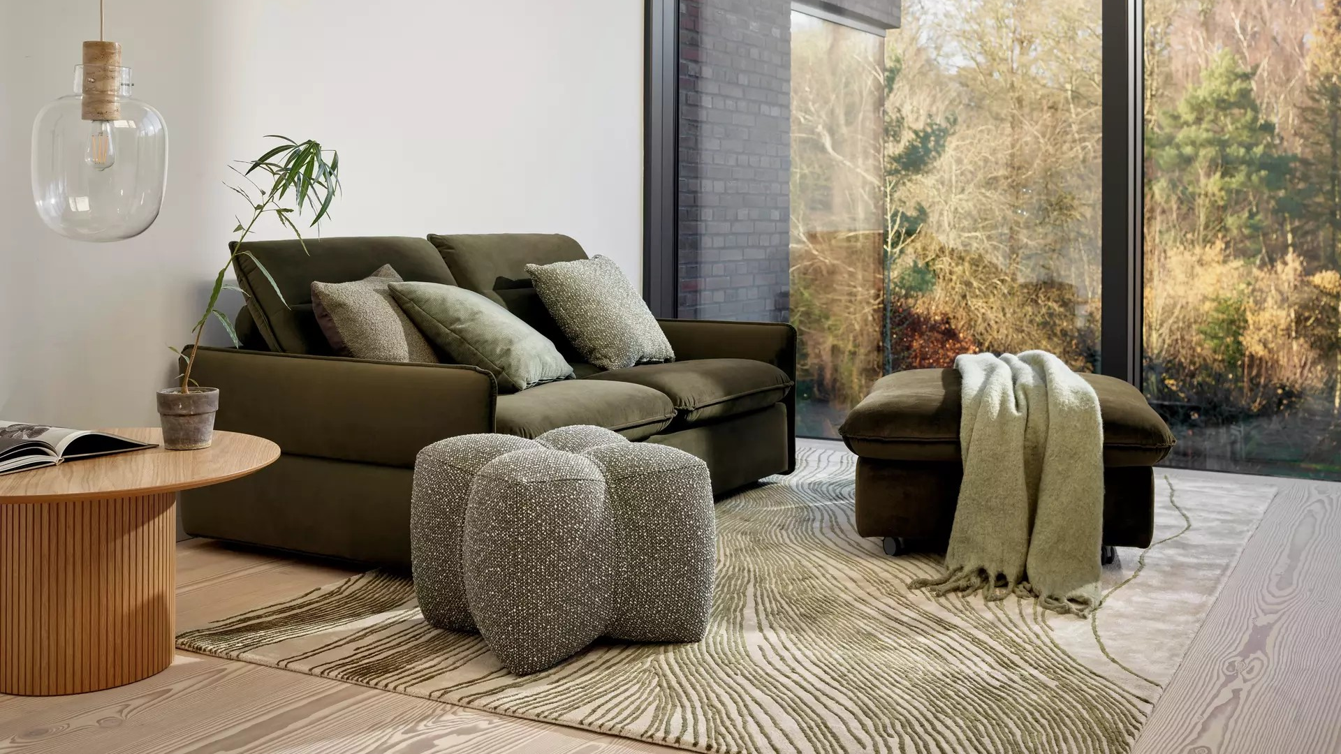 3-местный диван-кровать Southampton -  Ravello 3222 Ткань серого цвета  -  Под заказ в интерьере