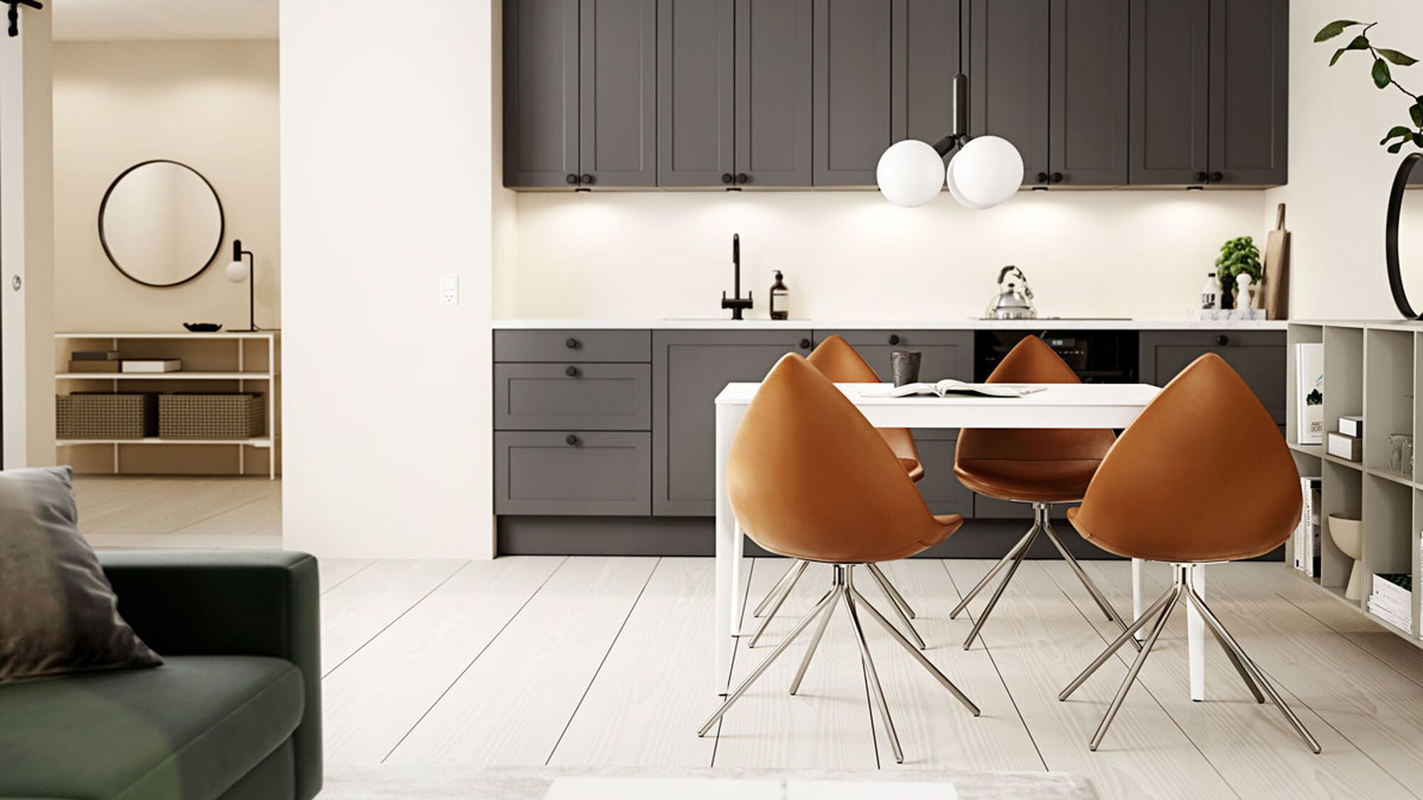 Cтул Ottawa -  Frisco 2058 Темно-зеленая ткань -  Под заказ в интерьере