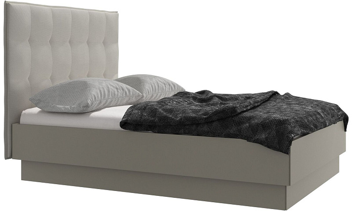 Кровать Lugano с местом для хранения - Skagen 3160 Бежевая ткань  -  Под заказ