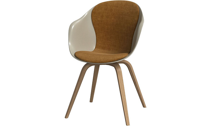 Обеденный стул Hauge - Napoli 2252 Ткань золотисто-бежевого цвета  -  Под заказ