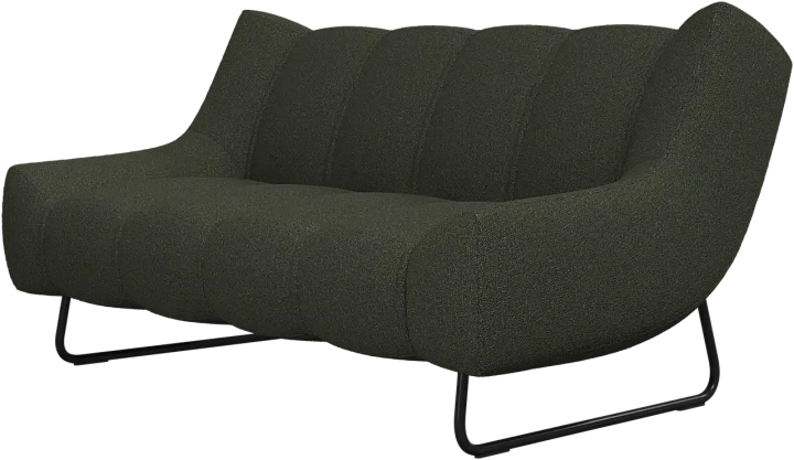 2-х местный диван Nawabari - Lazio 3094 Темно-зеленая ткань  -  Под заказ