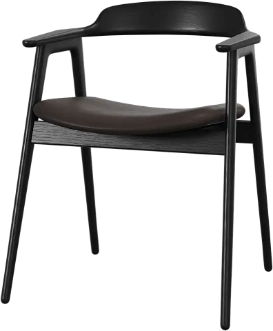 Обеденный стул Seoul - Nordic Vintage кожа 5152 темно-коричневого цвета -  Под заказ