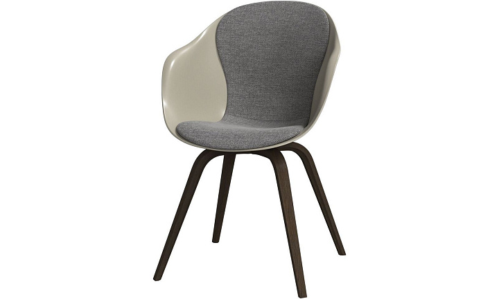 Обеденный стул Hauge - Bristol 3060 Ткань светло-серого цвета  -  Под заказ