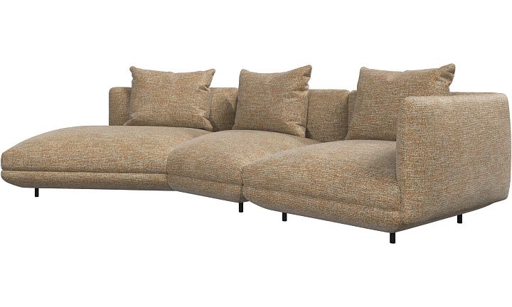 3-местный диван c козеткой Salamanca - Tuscany горчичного цвета 3205 -  Под заказ