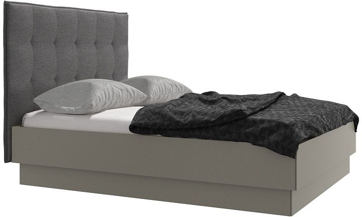 Кровать Lugano с местом для хранения - Bristol 3060 Ткань светло-серого цвета  -  Под заказ