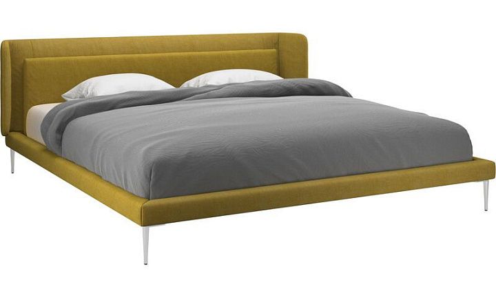 Кровать Austin, без матраса - Tomelilla fabric 3143 Mustard  -  Под заказ