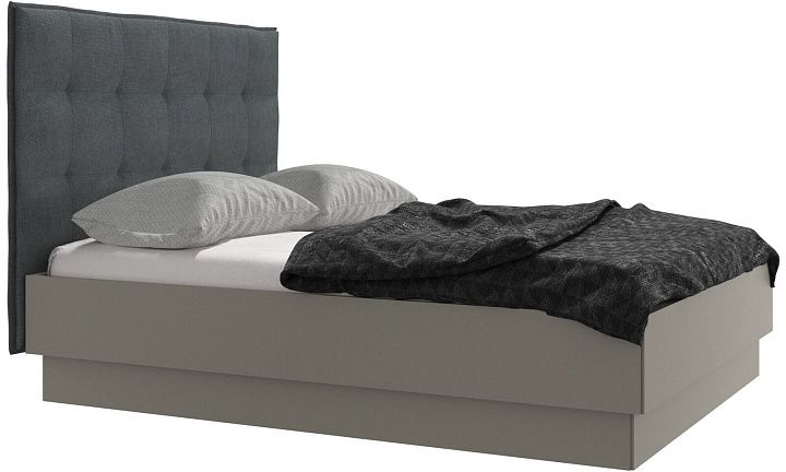 Кровать Lugano с местом для хранения - Bresso 3152 Серая ткань  -  Под заказ