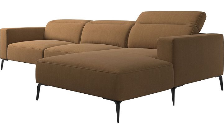 Диван Zürich с модулем для отдыха - Frisco 2057 Ткань цвета кэмел с функцией акваклин  -  Под заказ
