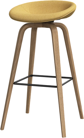 Барный стул Hauge - Capri ткань горчичного цвета 3234 -  Под заказ