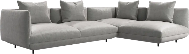 Угловой диван Salamanca -  Ravello 3222 Ткань серого цвета  -  Под заказ