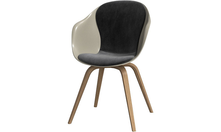 Обеденный стул Hauge - Velvet 3030 Серая ткань  -  Под заказ