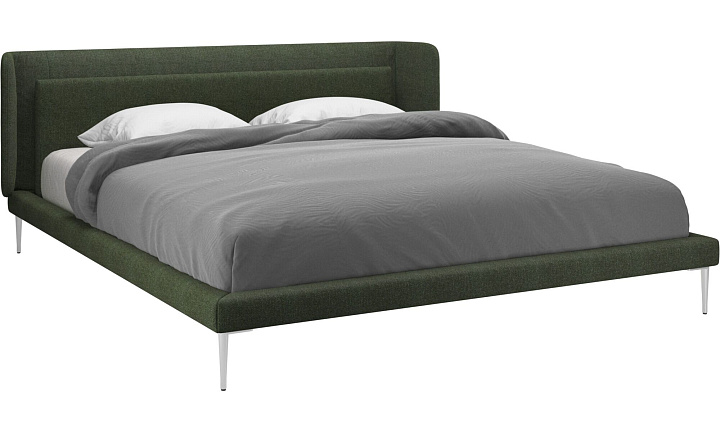 Кровать Austin, без матраса - Lazio 3094 Темно-зеленая ткань  -  Под заказ