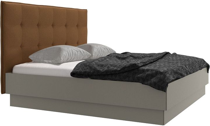 Кровать Lugano с местом для хранения - Bristol 3066 Ткань горчичного цвета  -  Под заказ