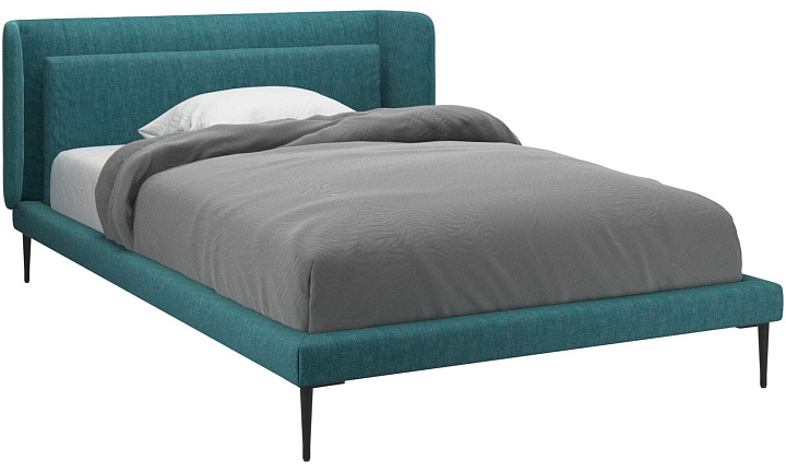 Кровать Austin, без матраса - Napoli 2253 Ткань зелено-голубого цвета  -  Под заказ