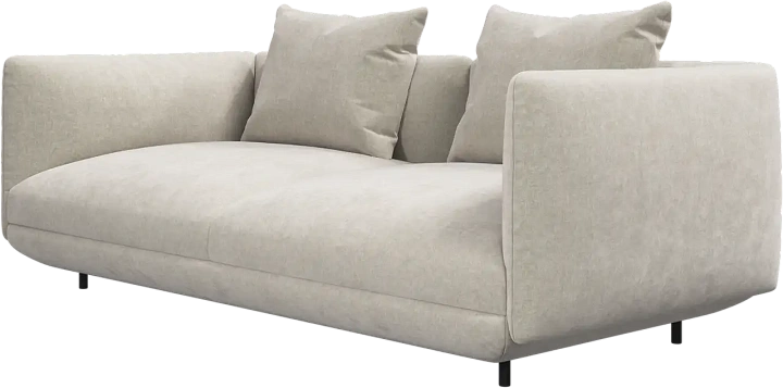 2-местный модуль Salamanca с 2 подлокотниками -  Ravello 3221 Ткань бежевого цвета  -  Под заказ