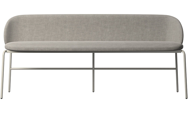 Скамейка Princeton - Napoli 2250 Ткань серебристо-серая  -  Под заказ