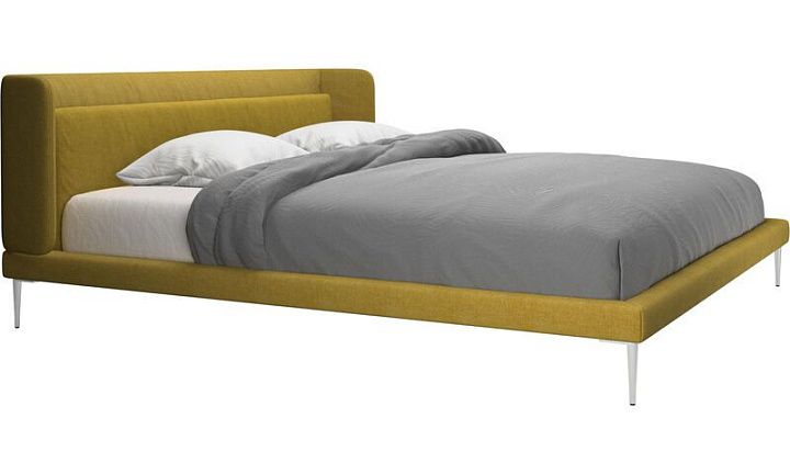 Кровать Austin, без матраса - Tomelilla fabric 3143 Mustard  -  Под заказ