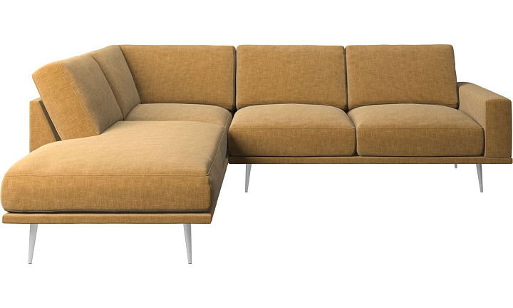 Диван Carlton с модулем для отдыха - Napoli 2252 Ткань золотисто-бежевого цвета  -  Под заказ