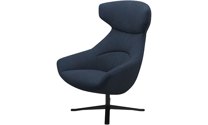 Кресло Porto с функцией вращения - Skagen 3163 Темно-синяя ткань  -  Под заказ