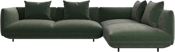 Угловой диван Salamanca -  Ravello 3223 Ткань  пыльно-зеленого цвета  -  Под заказ