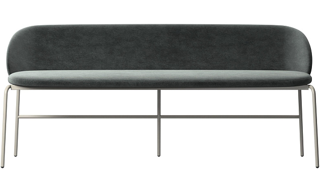 Скамейка Princeton - Velvet 3032 Дымчато-зеленая ткань 2 -  Под заказ