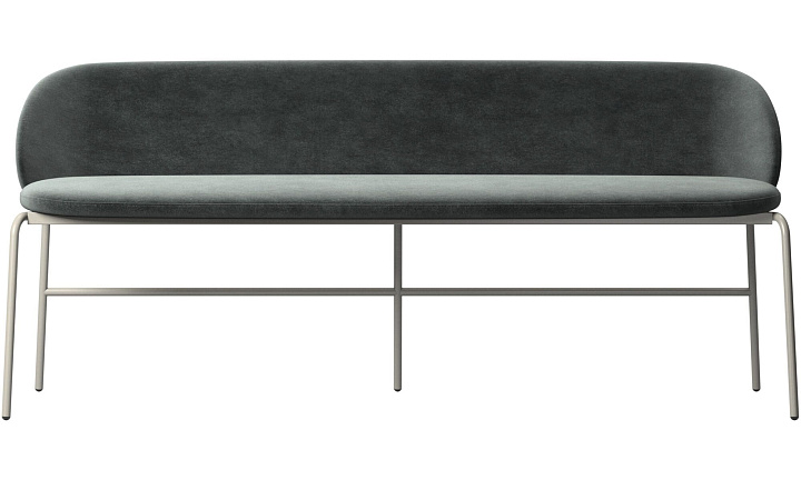 Скамейка Princeton - Velvet 3032 Дымчато-зеленая ткань 2 -  Под заказ