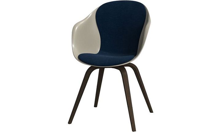 Обеденный стул Hauge - Skagen 3163 Темно-синяя ткань  -  Под заказ