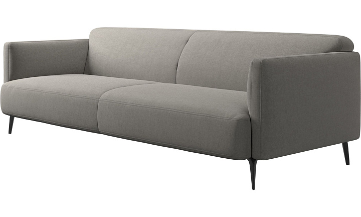 2,5 местный диван Modena с подлокотниками - Frisco 2063 Ткань с покрытием aquaclean светло-серого цвета  -  Под заказ