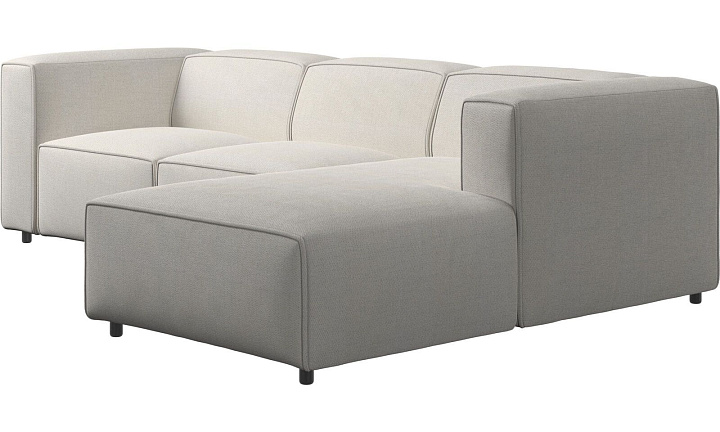 Диван Carmo с модулем для отдыха - Lazio 3090 Ткань белого цвета  -  Под заказ