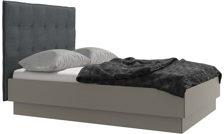 Кровать Lugano с местом для хранения - Bresso 3152 Серая ткань  -  Под заказ