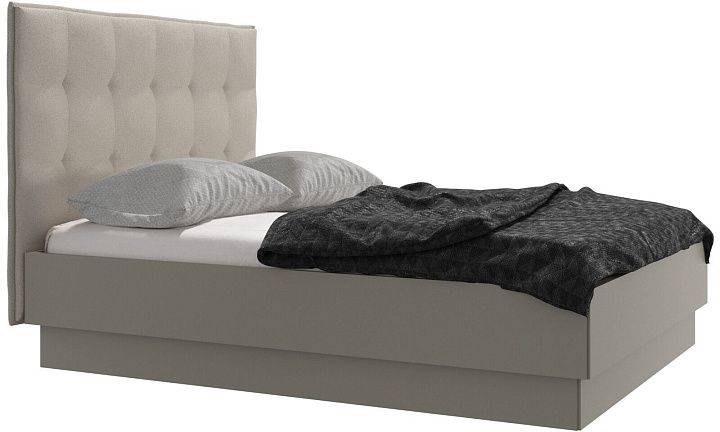 Кровать Lugano с местом для хранения - Lazio 3090 Ткань белого цвета  -  Под заказ
