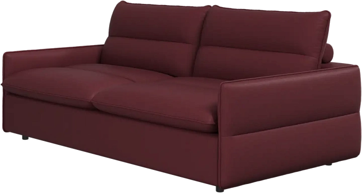 3-местный диван-кровать Southampton - Nordic Vintage кожа 5145 бордового цвета -  Под заказ