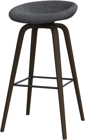 Барный стул Hauge - Avellino ткань серо-голубого  цвета 3253 -  Под заказ