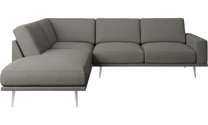 Диван Carlton с модулем для отдыха - Frisco 2067 Ткань цвета серого камня  -  Под заказ