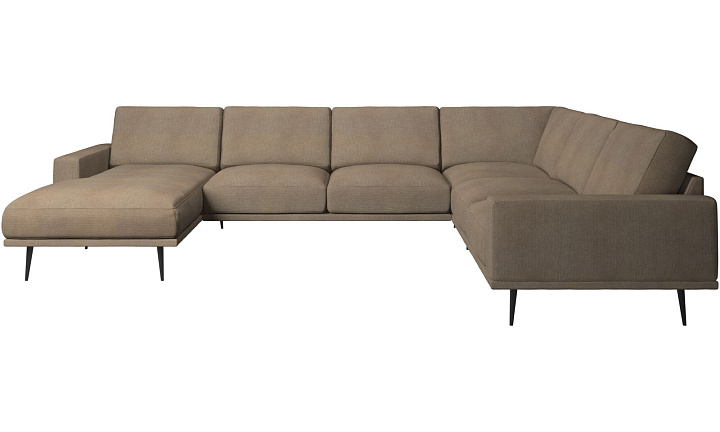 Угловой диван Carlton с модулем для отдыха - Skagen 3161 Песочная ткань  -  Под заказ