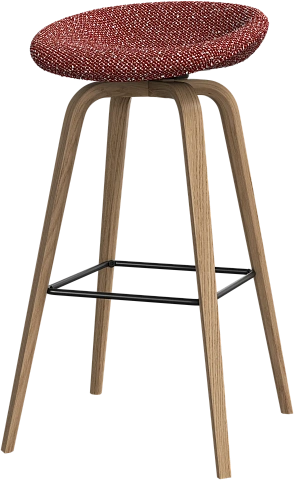 Барный стул Hauge - Avellino ткань красного цвета 3250 -  Под заказ