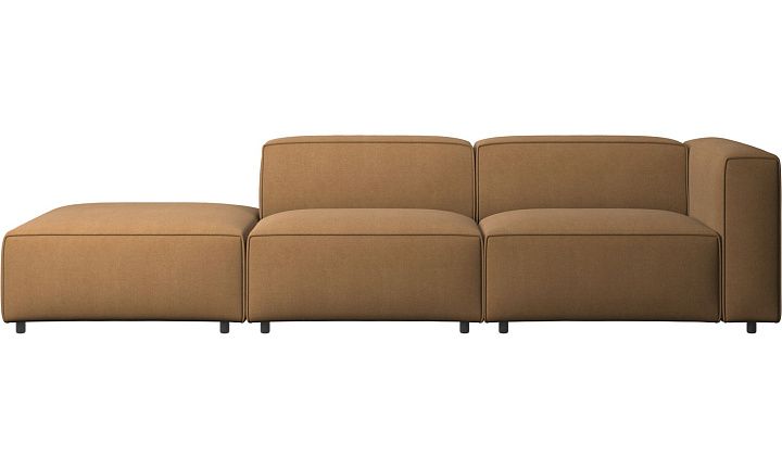 Диван Carmo с модулем для отдыха - Frisco 2057 Ткань цвета кэмел с функцией акваклин  -  Под заказ