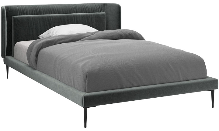 Кровать Austin, без матраса - Velvet 3032 Дымчато-зеленая ткань 2 -  Под заказ